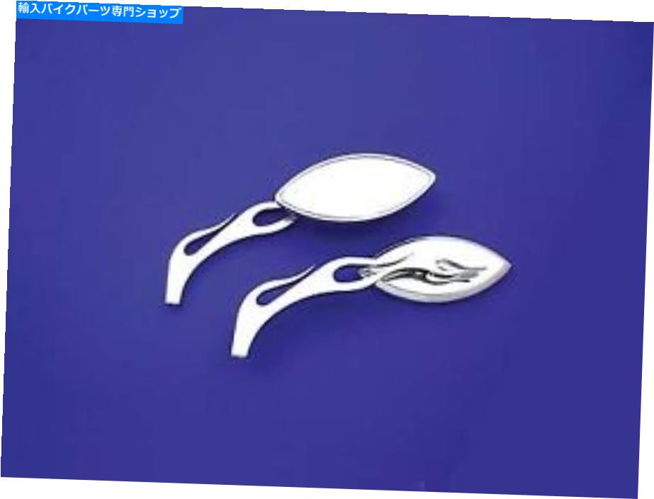 Mirror DruidミラーセットオーバルフレームスタイルW /ビレットステムすべての1965年アップ Druid Mirror Set Oval Flame Style w/ Billet Stem All 1965-UP【並行輸入品】|Us Custom Parts Shop USDM