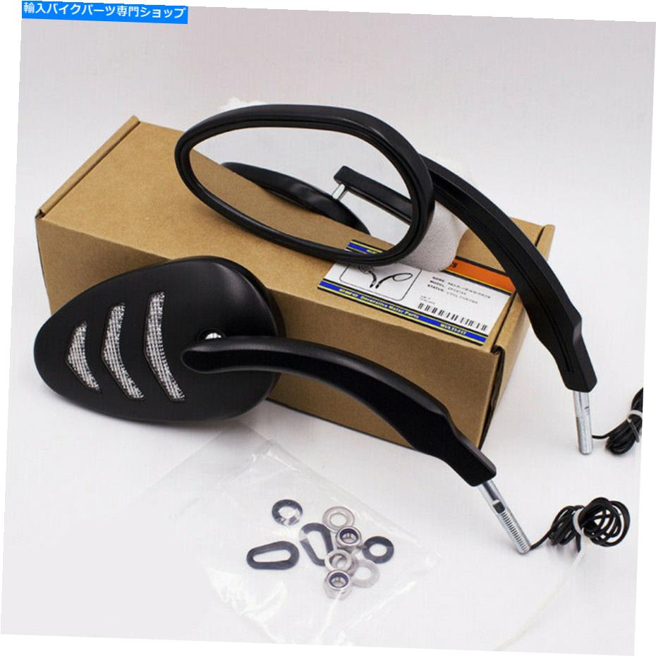 Mirror オートバイはハーレーダビッドソンロードキング2014+ Dynaのためのターンシグナルサイドミラーを導きました Motorcycle LED Turn Signal Side Mirrors For Harley Davidson Road King 2014+ Dyna【並行輸入品】|Us Custom Parts Shop USDM
