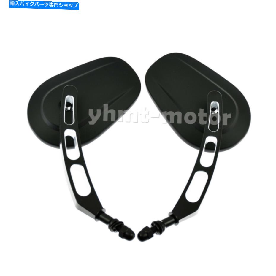 Mirror Matte Black 8mmのバックサイドミラーフィットDYNAソフトトゥーリングV-ROD XL Matte Black 8mm Rearview Side Mirror Fit For Dyna Softail Touring V-ROD XL【並行輸入品】