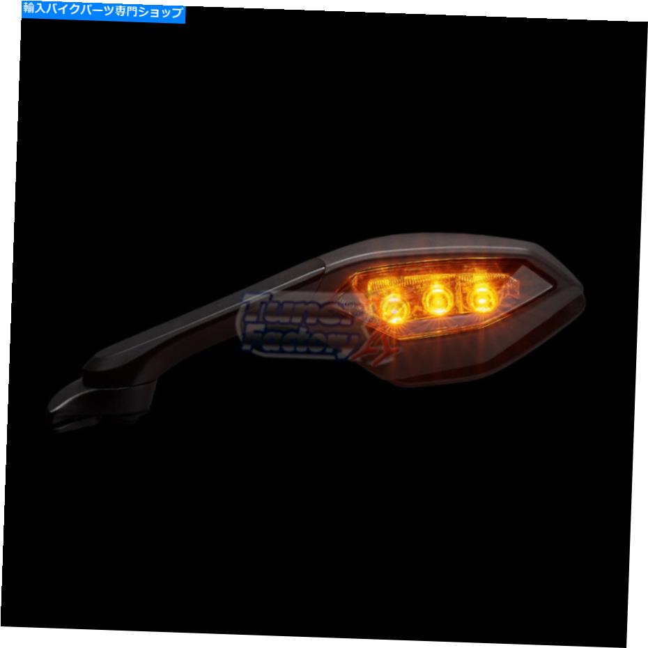 Mirror LEDミラーブラックフィットヤマハYZF R1 15 2016-2019 x左サイドミラーYZF R6 17-20 LED Mirror Black Fit Yamaha YZF R1 15 2016-2019 x Left SIDE Mirror YZF R6 17-20【並行輸入品】