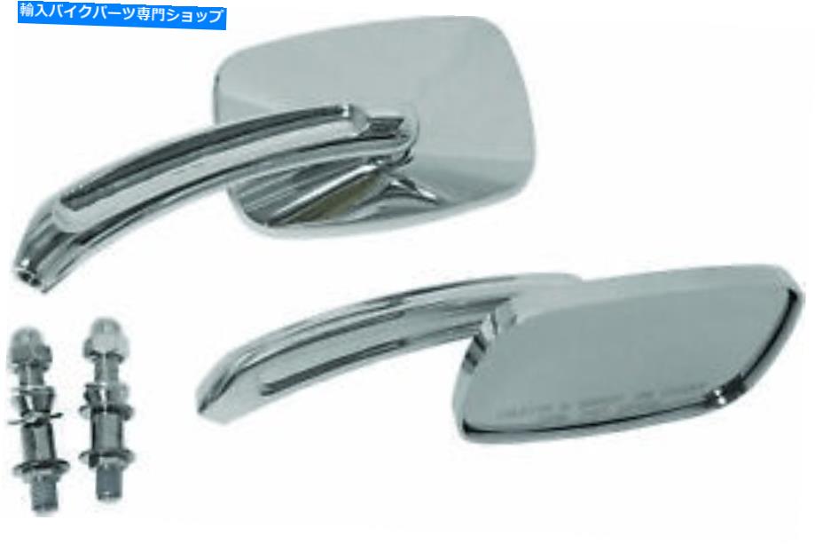 Mirror ハードドライブクローム長方形カスタムキャストミラー HARDDRIVE Chrome Rectangle Custom Cast Mirror【並行輸入品】