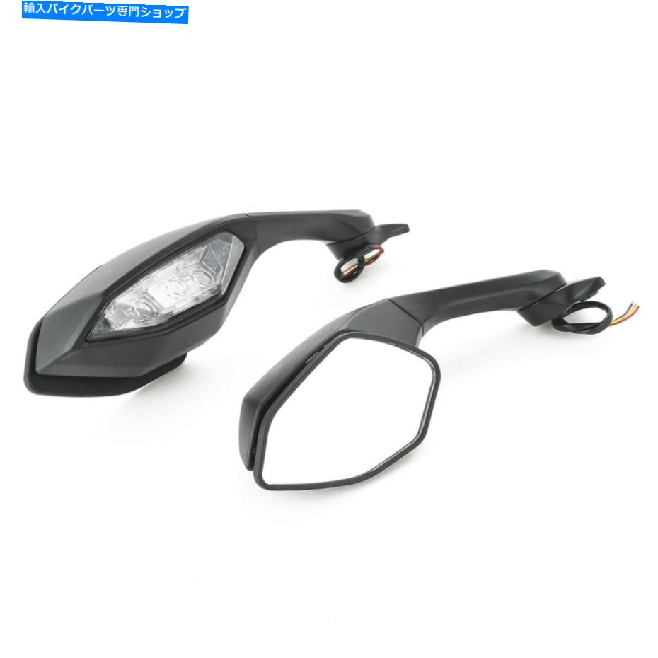 Mirror リアビューミラーLEDヤマハYZFR1 2015-2019 YZFR6 2017のためにフィットする Rear View Mirrors LED Turn Signals Fit For Yamaha YZFR1 2015-2019 YZFR6 2017【並行輸入品】