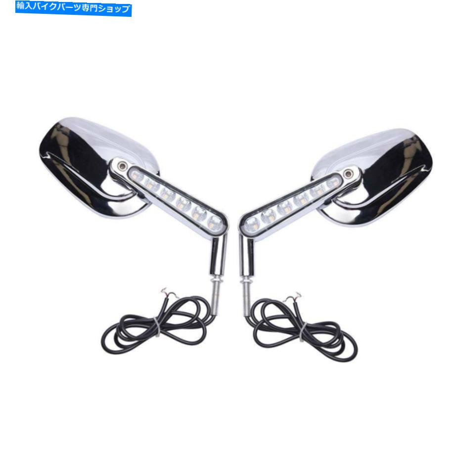 Mirror ハーレーダビッドソンスポーツスター1200用オートバイLEDターンシグナルバックミラー Motorcycle LED Turn Signal Rearview Mirrors For Harley Davidson Sportster 1200【並行輸入品】|Us Custom Parts Shop USDM