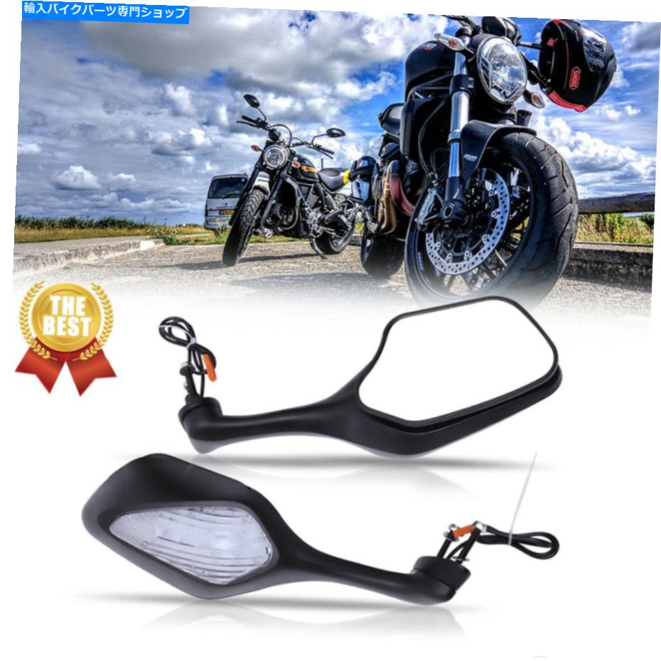 Mirror ホンダ1000RR CBR600RRオートバイLEDターンシグナルミラー2008-2016 2009 2011 For Honda 1000RR CBR600RR Motorcycle LED Turn Signal Mirrors 2008-2016 2009 2011【並行輸入品】