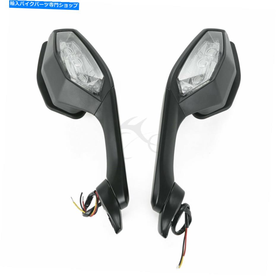 Mirror リアビューミラーLEDヤマハYZF-R1 2015-2019 YZF-R6 YZF R6 2017 Rear View Mirrors LED Turn Signal For Yamaha YZF-R1 2015-2019 YZF-R6 YZF R6 2017【並行輸入品】