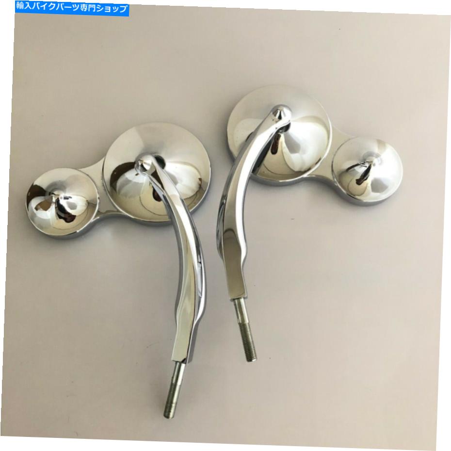 Mirror ハーレーCNCのためのサークルクロームオートバイバックミラー望遠鏡デザイン Circle Chrome Motorcycle Back Mirror Telescope design for Harley CNC【並行輸入品】