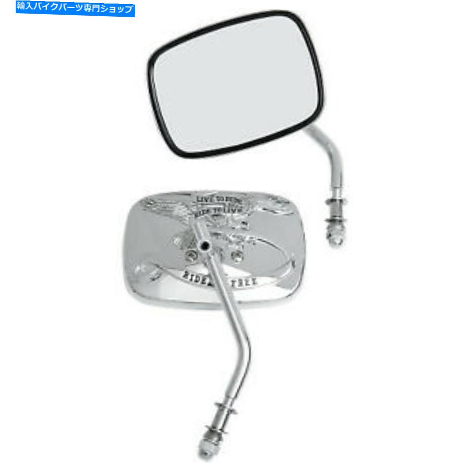 Mirror クロームペアの鏡に乗るために生きる Live To Ride Chrome Pair Mirrors【並行輸入品】