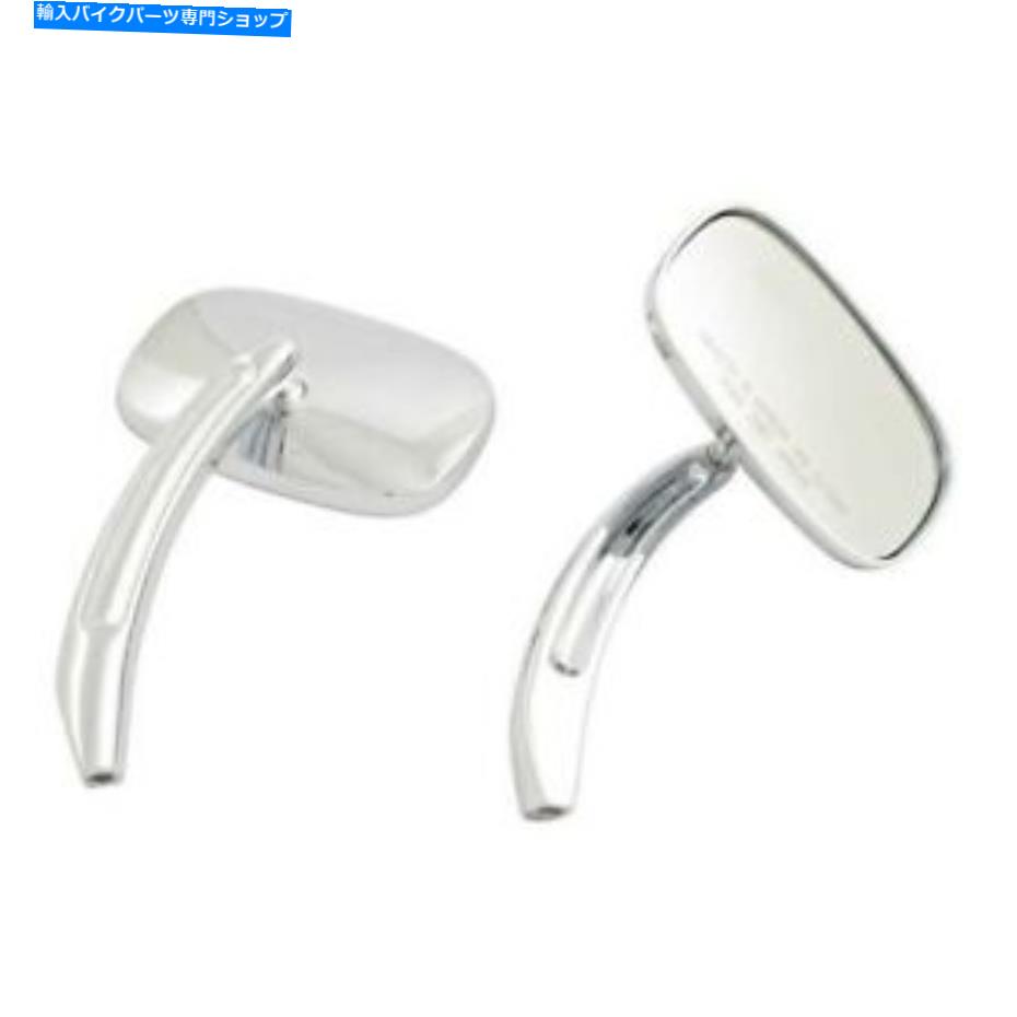 Mirror 1ペアミラー長方形クロム、ハーリーダビッドソン 1 Pair Mirror Rectangular Chrome, for Harley Davidson【並行輸入品】