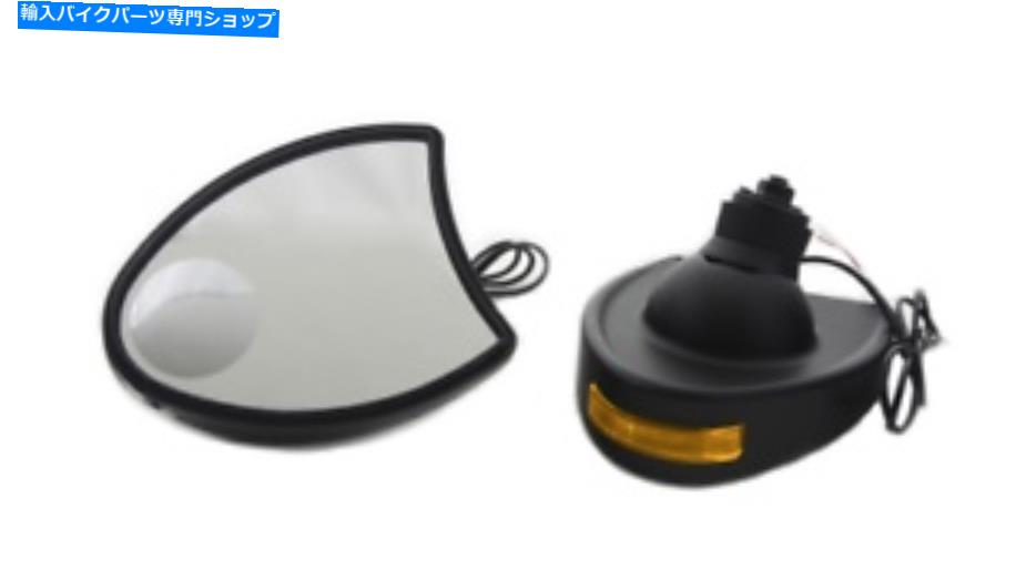 Mirror ターン信号を持つ黒のフェアリングミラー - 1996-2010ハーレーダビッドソンFLHT Black Fairing Mirrors with Turn Signals - 1996-2010 Harley Davidson FLHT【並行輸入品】|Us Custom Parts Shop USDM