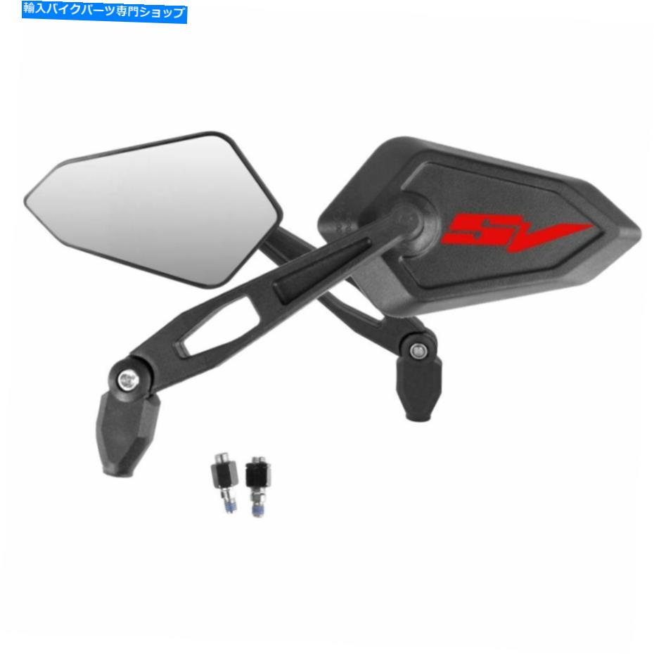 Mirror ロゴ赤スズキ1000 SV 2003-2007とミラーストリートのペア Pair of Mirrors Street with Logo Red Suzuki 1000 Sv 2003-2007【並行輸入品】