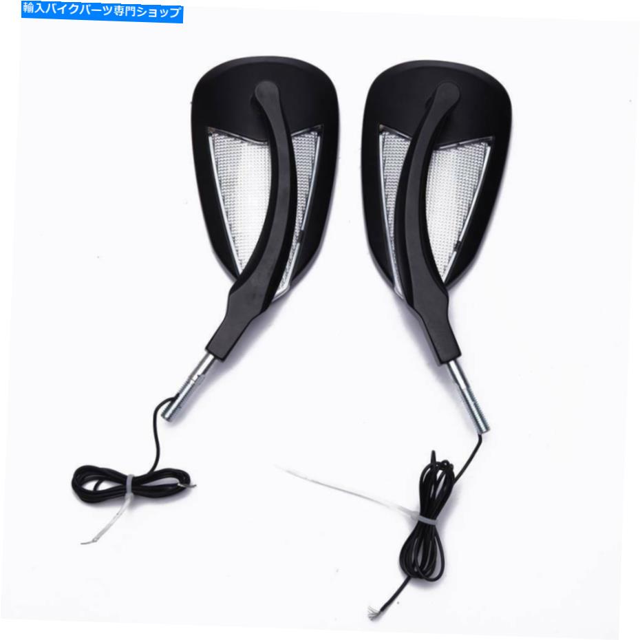 Mirror ブラックオートバイミラーW / LEDターン信号フィットハーレーロードキング2014アップダイナ Black Motorcycle Mirror w/ LED Turn Signal Fit For Harley Road King 2014-up Dyna【並行輸入品】|Us Custom Parts Shop USDM
