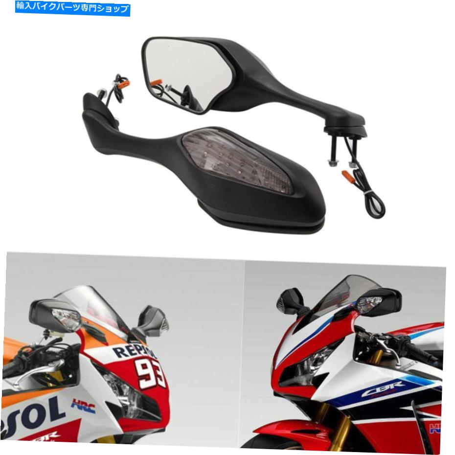 Mirror 鈴木GSX-R600 GSX-R750 GSX-R1000用LEDターン信号付きオートバイのミラー Motorcycle Mirrors With LED Turn Signal For Suzuki GSX-R600 GSX-R750 GSX-R1000 Q【並行輸入品】