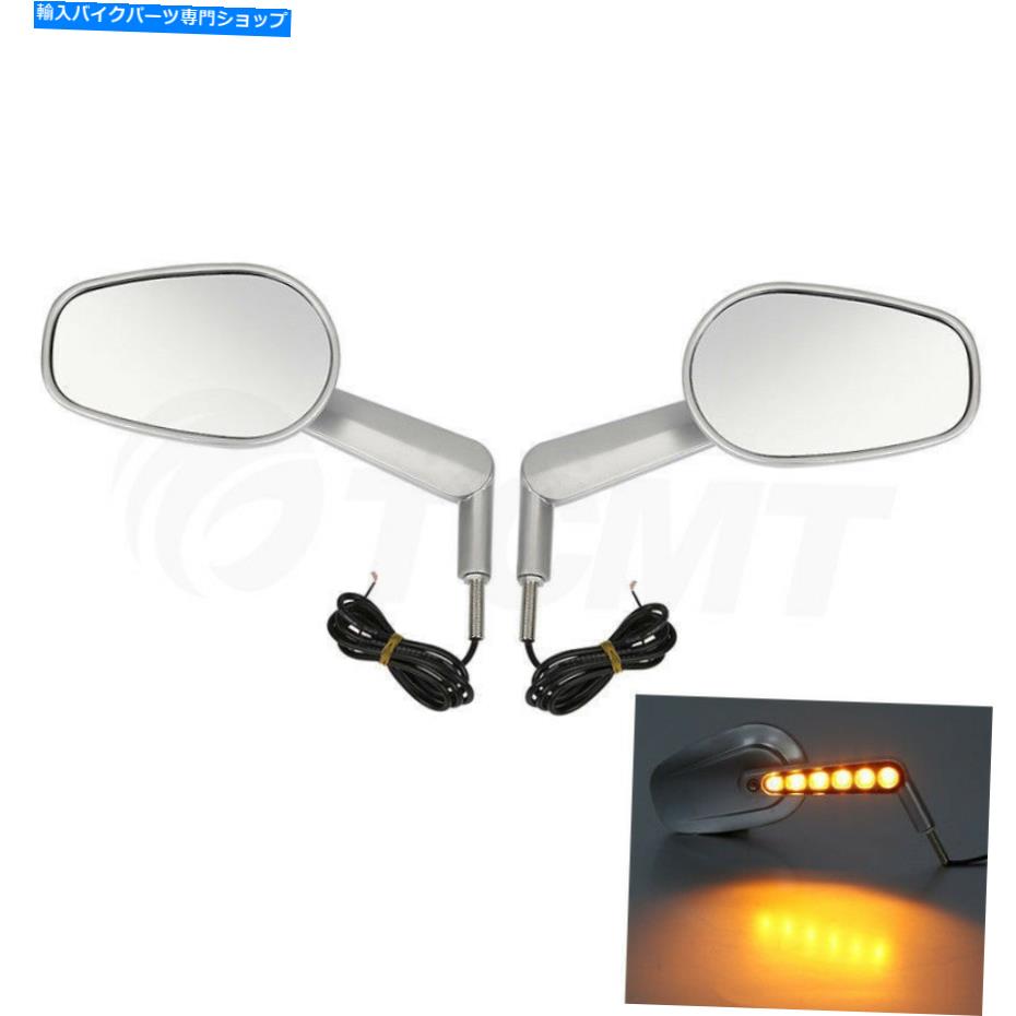 Mirror リアビューミラーとLEDフロントターンシグナルフィットハーレーVロッドマッスルVRSCF 09-17 Rear View Mirrors&LED Front Turn Signals Fit For Harley V-Rod Muscle VRSCF 09-17【並行輸入品】