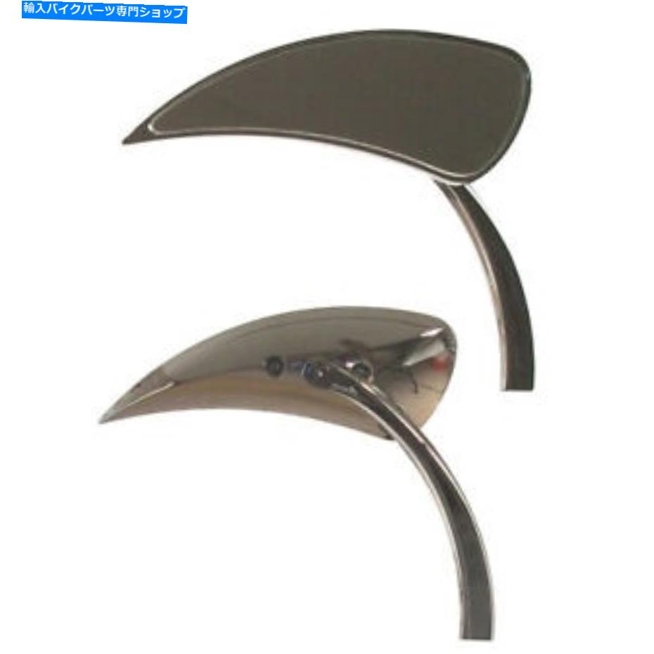 Mirror ハーレーダビッドソンのための半径茎を持つラジウムスタイルの鏡 Radium Style Mirrors with Radius Stems for Harley-Davidson【並行輸入品】