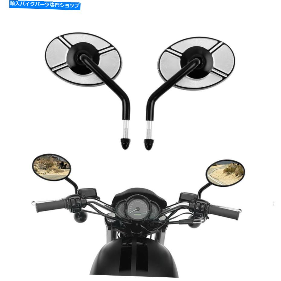 Mirror ハーレーグライドXL Dynaソフトチョッパーのための普遍的な8mm CNCの背面図のミラー Universal 8mm CNC Rear View Mirrors Fit For Harley Glide XL Dyna Softail chopper【並行輸入品】