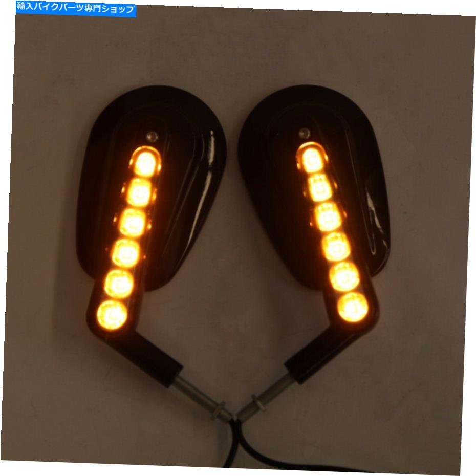 Mirror ブラックリサイューサイドミラーLEDハーリー筋肉VRSCF V-ROD 09-17 Black Rearview Side Mirrors LED Turn Signals For Harley Muscle VRSCF V-Rod 09-17【並行輸入品】|Us Custom Parts Shop USDM