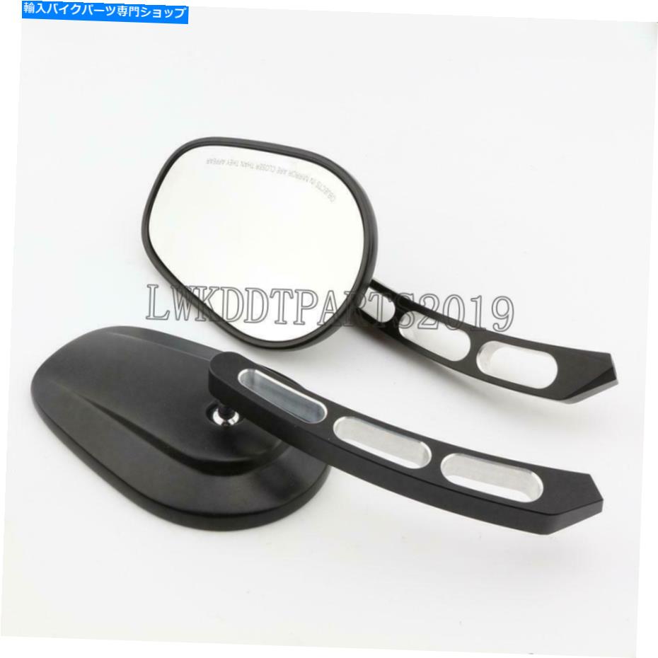 Mirror Harley Davidson Street Glide flhxツーリングのための黒アルミニウムリアビューミラー Black Aluminum Rear View Mirrors for Harley Davidson Street Glide FLHX Touring【並行輸入品】