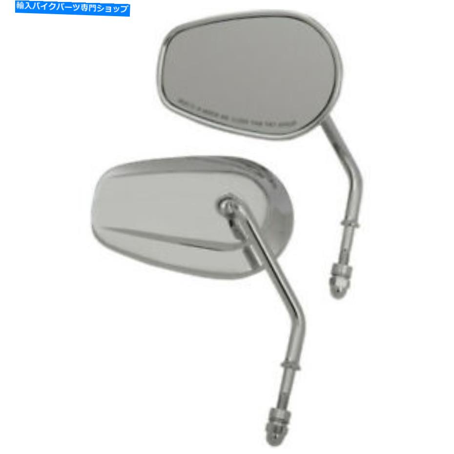 Mirror Drag Specialties交換用ミラー - ショートステム - クロム| M60-6385C Drag Specialties Replacement Mirrors - Short Stem - Chrome | M60-6385C【並行輸入品】
