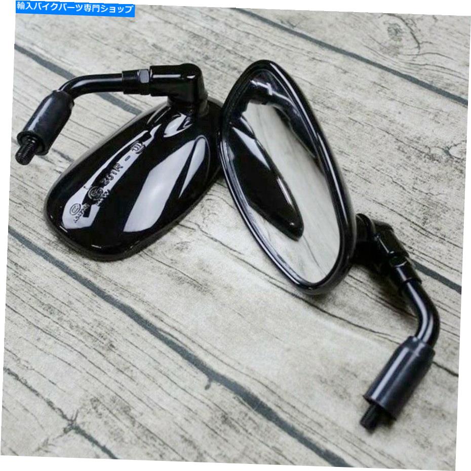 Mirror ハーレースクーターGV250ブラックオリジナルのための1ペア10mmリアビューサイドミラー 1 Pair 10mm Rearview Side Mirror for Harley Scooter GV250 Black Original【並行輸入品】