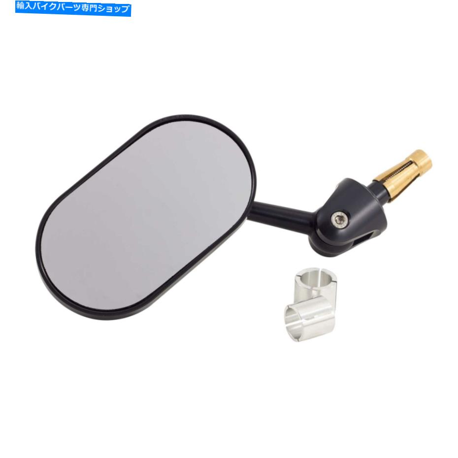 Mirror オベロン長方形バイク調整バーエンドミラー12-19mm - シングル - ブラック Oberon Oblong Motorbike Adjustable Bar End Mirror 12-19mm - Single - Black【並行輸入品】