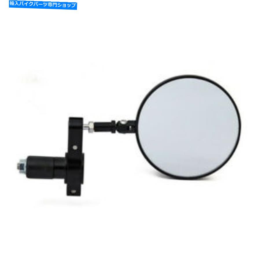 Mirror 1ペアミラーラウンドハンドルバーエンドインジケータ、ブラック、ハーリーダビッドソン 1 Pair Mirror Round Handlebar End Indicators, Black, for Harley Davidson【並行輸入品】