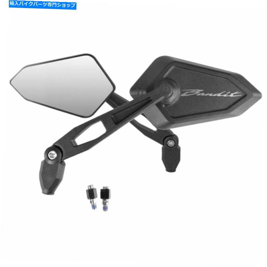 Mirror 鈴木帯のための鏡ハンドルバーストリートのロゴシルバー600 650 1200 Mirrors Handlebar Street Logo Silver For Suzuki Bandit 600 650 1200【並行輸入品】