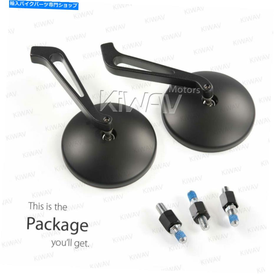 Mirror ミラーエクリプスラウンドショートスロットステムブラック8mmフィットキムコシマヤマハスクーター Mirrors ECLIPSE round short slotted stem black 8mm fits Kymco SYM Yamaha scooter【並行輸入品】|Us Custom Parts Shop USDM
