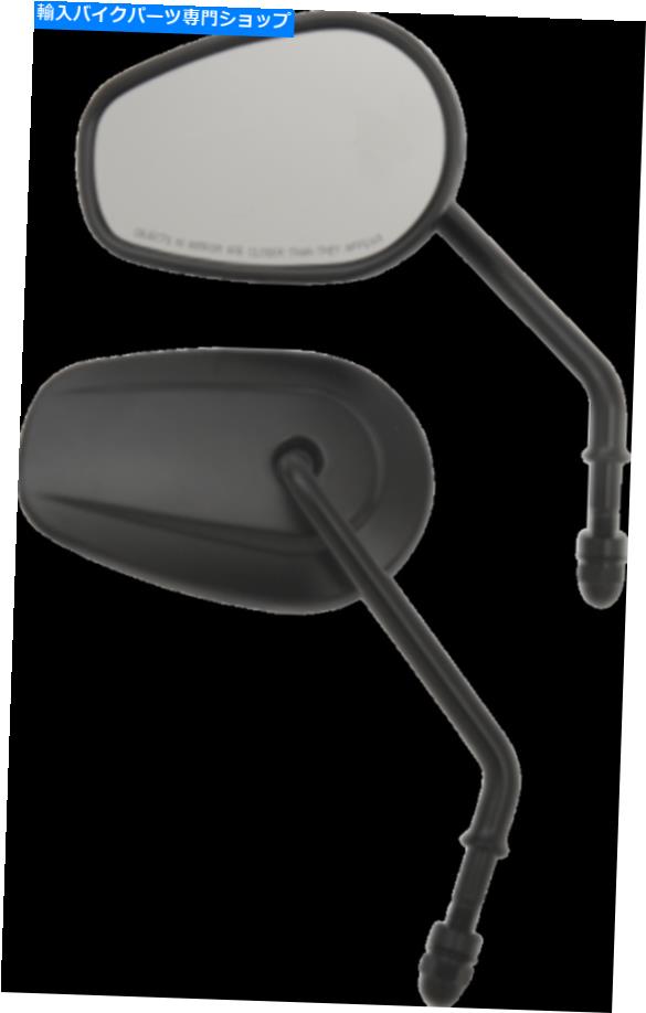 Mirror ドラッグスペシャリーブラックOEスタイルの涙ドロップロングステムミラー0640-1310 Drag Specialties Black OE-Style Tear Drop Long Stem Mirror 0640-1310【並行輸入品】
