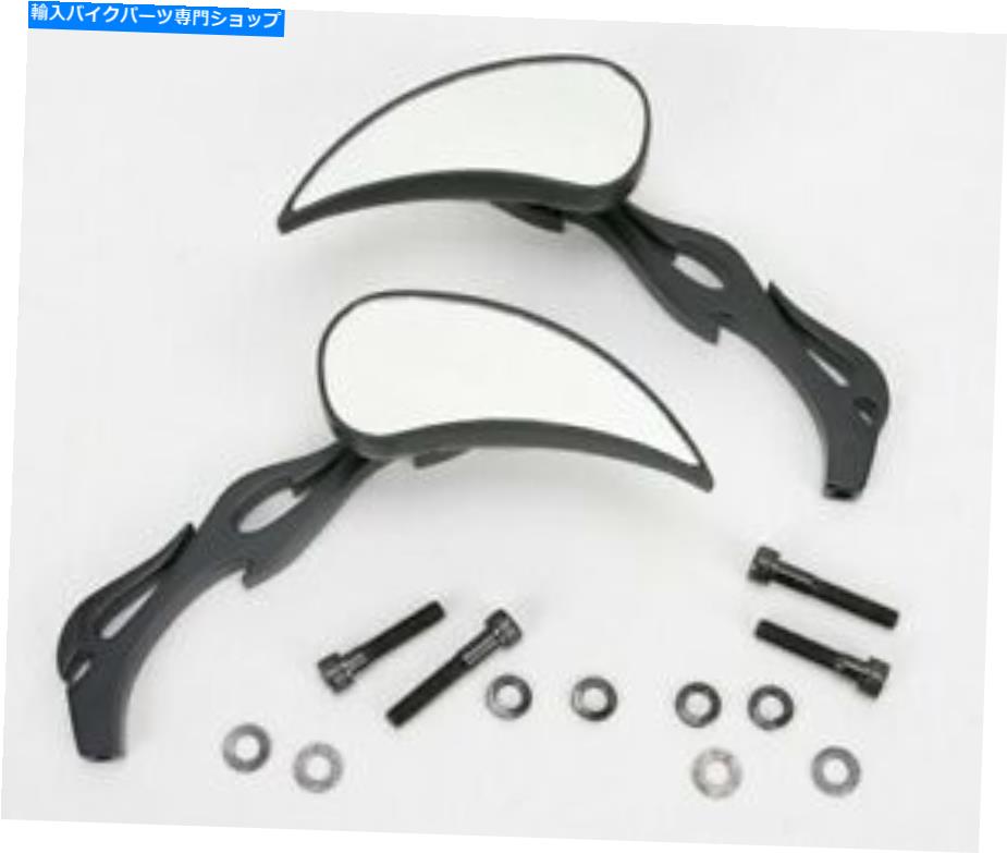 Mirror 炎のティアドロップミラードラッグスペシャリー76446BB4 Flame Teardrop Mirror Drag Specialties 76446BB4【並行輸入品】