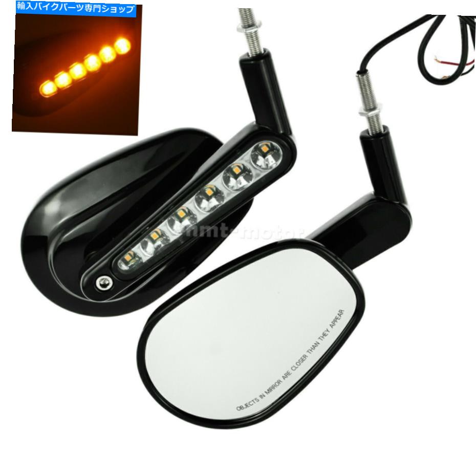 Mirror ブラックリアビューミラーW / LEDターン信号FOR BROD VRSCF 2009-2016 2017 Black Rear View Mirrors w/LED Turn Signals Fit For VROD VRSCF 2009-2016 2017【並行輸入品】｜Us Custom Parts Shop USDM