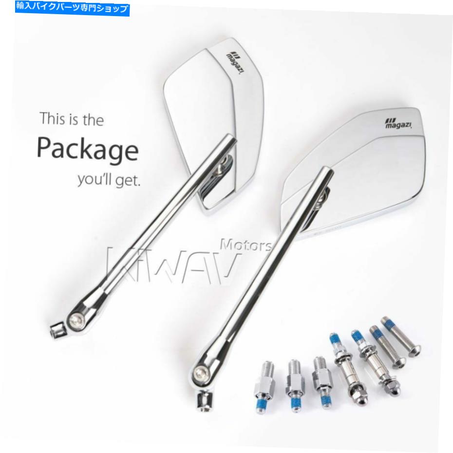 Mirror ハーレー勝利インドの勝利のための乱雑なCleaverii Chrome Robustの凸の非球面 Mirror CleaverII chrome robust convex aspheric for Harley Triumph Indian Victory【並行輸入品】｜Us Custom Parts Shop USDM