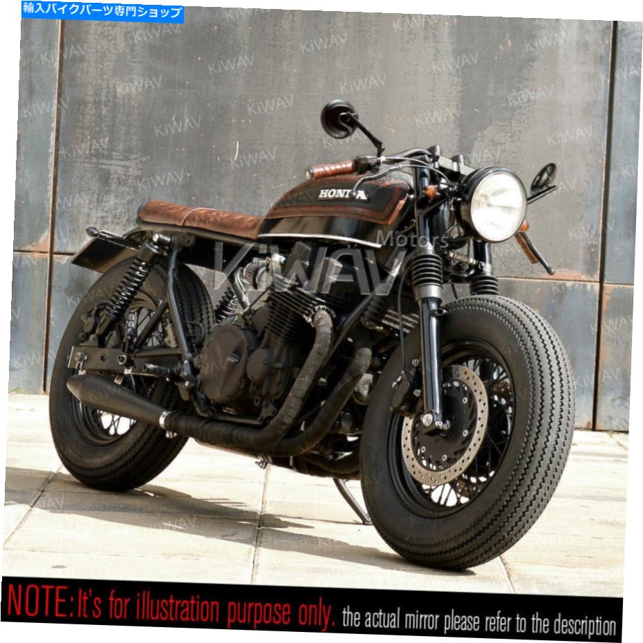 Mirror 高品質のオートバイミラーレトロなラウンドスタイルブラックフィットハーレー48 high quality motorcycle mirror retro round style black fits Harley FORTY-EIGHT【並行輸入品】