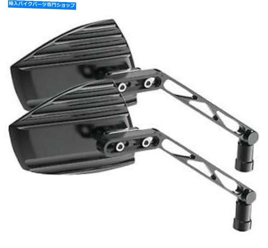 Mirror ハイサイダーブラックシルバーウェーブミラー調整可能なCNC M10ユニバーサル Highsider Black Silver Wave Mirrors Adjustable CNC M10 Universal【並行輸入品】｜Us Custom Parts Shop USDM