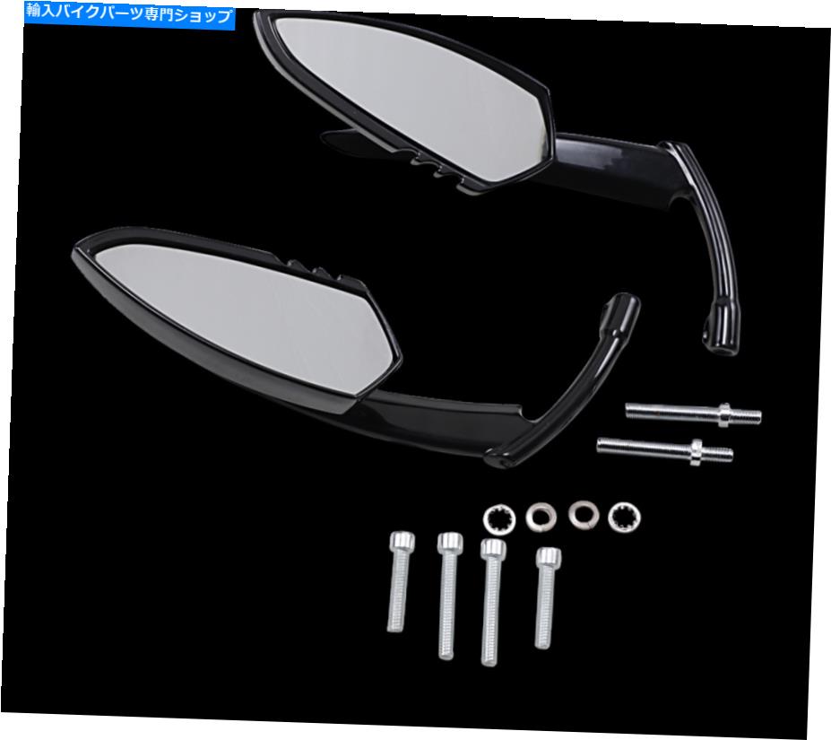 Mirror kuryakyn 1760ブラック鎌台形ナイフスクリューハンドルバーミラーセット Kuryakyn 1760 Black Scythe Trapezoid Knife Screw in Handlebar Mirror Set【並行輸入品】 45,372円