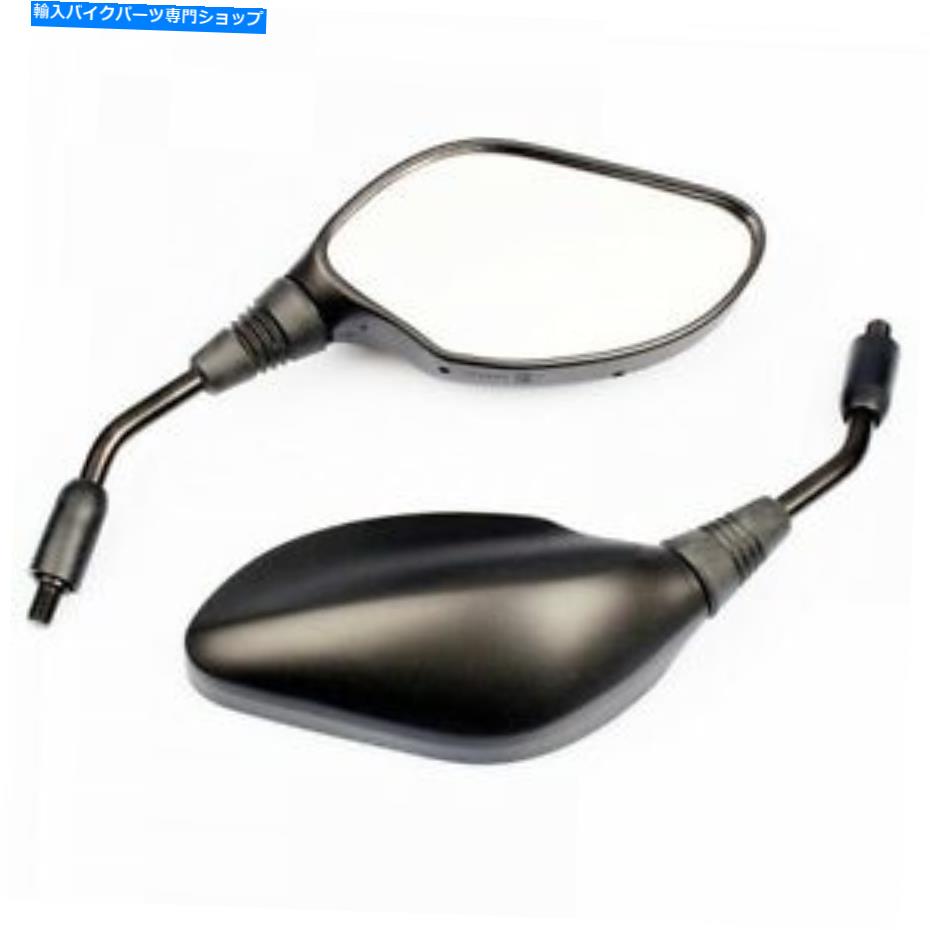 Mirror ホンダPCX PCX125 125 150ミラーブラック左右セットペア10mm 2009-2017 Honda PCX PCX125 125 150 Mirrors Black Left & Right Set Pair 10mm 2009-2017【並行輸入品】