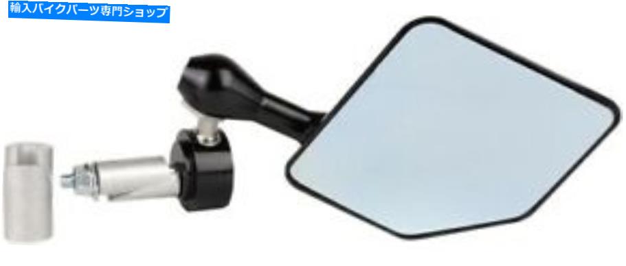 Mirror 駆動黒右ハローバーエンドミラーDHBMR-BK Driven Black Right Halo Bar End Mirror DHBMR-BK【並行輸入品】