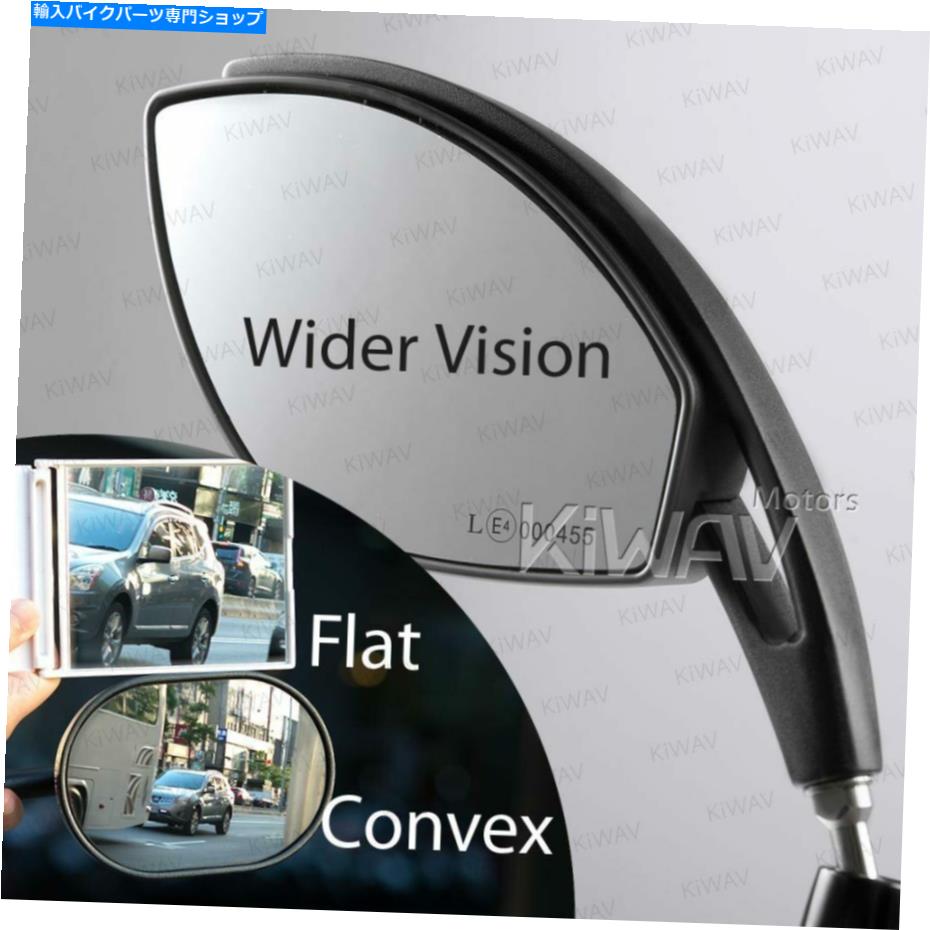 Mirror Orcaブラックの折りたたみリアサイドビューミラー10mmメトリックはインド人にフィット Orca black foldable rear side view mirrors 10mm metric fits Indian【並行輸入品】