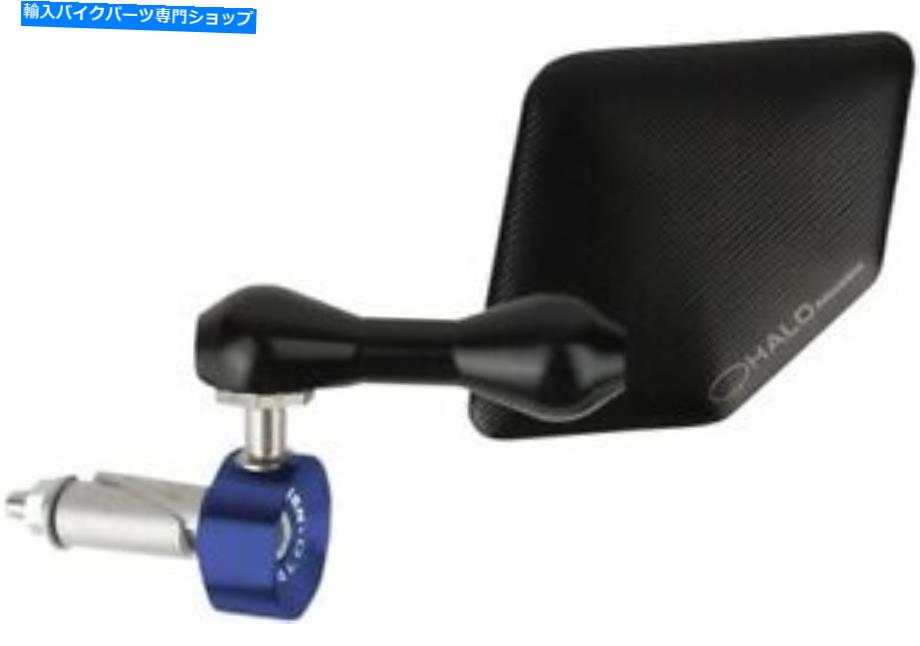 Mirror 駆動の青い左ハローバーエンドミラーDHBML-BL Driven Blue Left Halo Bar End Mirror DHBML-BL【並行輸入品】