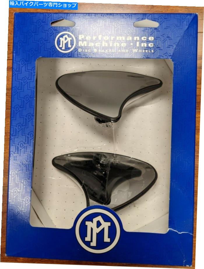 Mirror パフォーマンス機械0064-2047-B黒陽極酸化フローツーリングミラー Performance Machine 0064-2047-B Black Anodized FL Touring Mirrors【並行輸入品】|Us Custom Parts Shop USDM