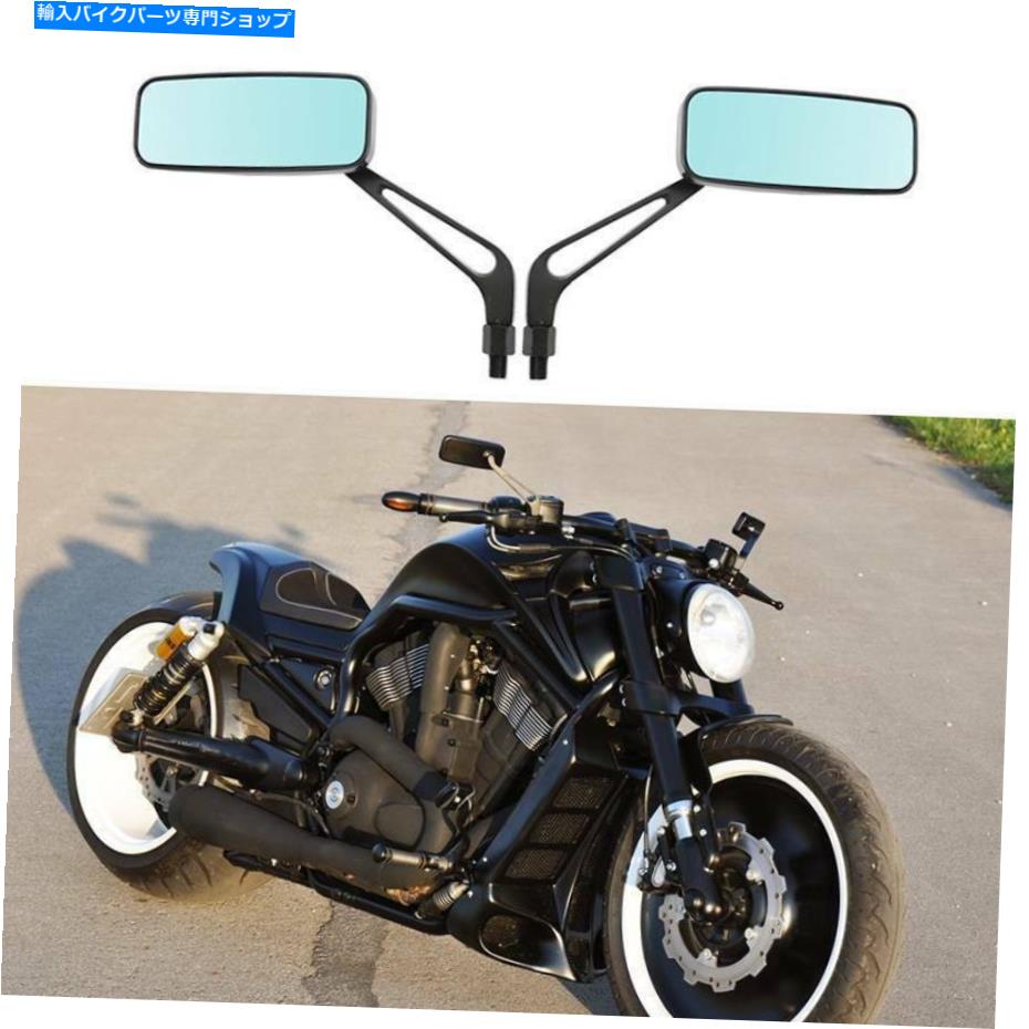 Mirror Harley Davidson Night Rod Sportster XL 1200長方形のオートバイのミラーJQ For Harley Davidson Night Rod Sportster XL 1200 Rectangle Motorcycle Mirrors JQ【並行輸入品】