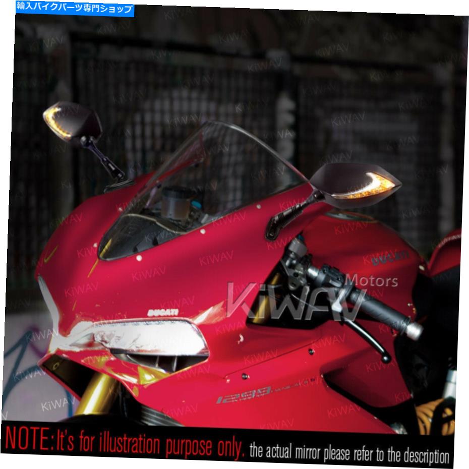 Mirror Kiwavミラールシファーブラック2トーンLEDはDUCATI 1199 PANIGALE S ABS 14 ' KiWAV mirror Lucifer black 2tone LED fits Ducati 1199 Panigale S ABS 14'【並行輸入品】 48,613円