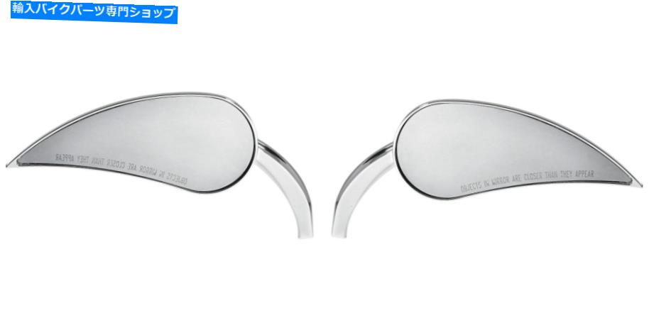 Mirror ハーレー＆メトリックペアのためのArlen Ness Chrome Rad IIIティアドロップハンドルバーミラー Arlen Ness Chrome RAD III Teardrop Handlebar Mirrors for Harley & Metric Pair【並行輸入品】