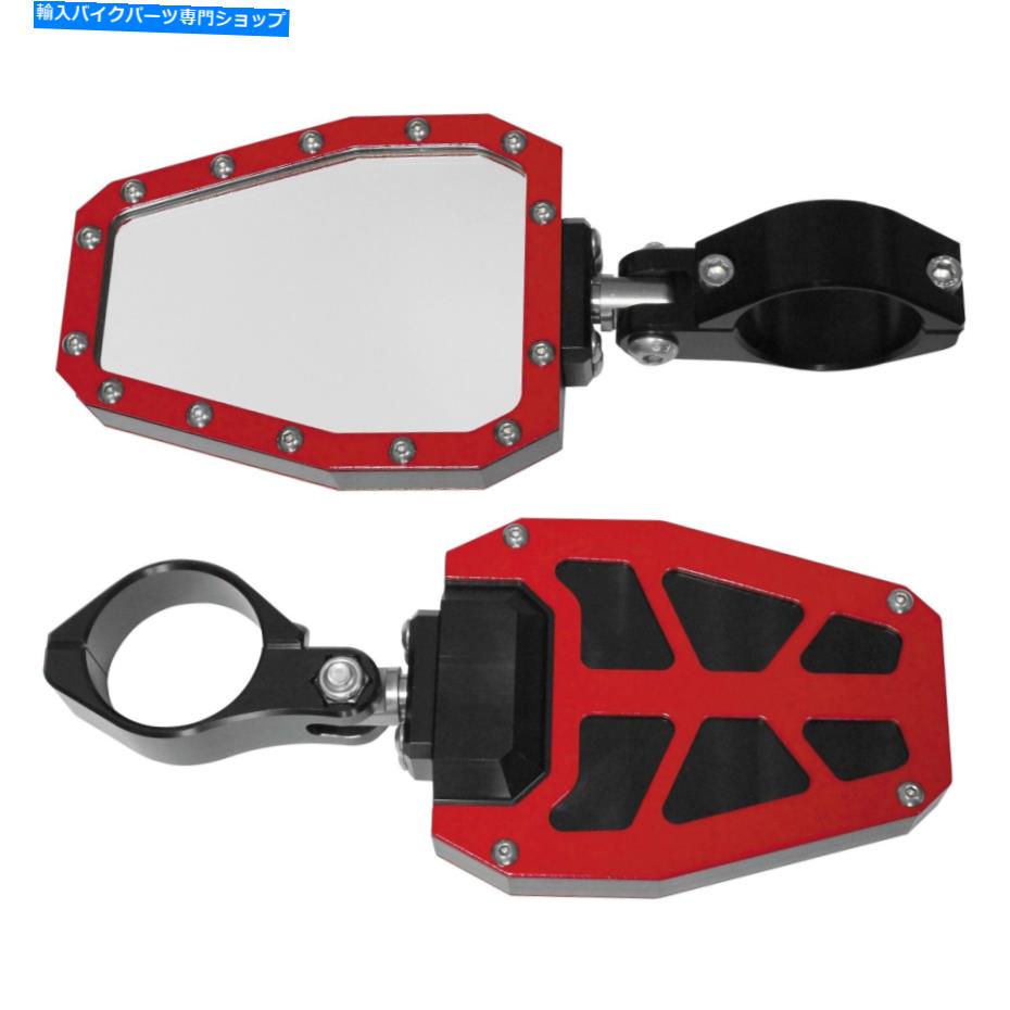 Mirror YAMAHA YXZ1000R 16-18モジュカドレーシングサイドレッドサイドミラーWベゼル For Yamaha YXZ1000R 16-18 Modquad Racing Side Red Side Mirror w Bezel【並行輸入品】
