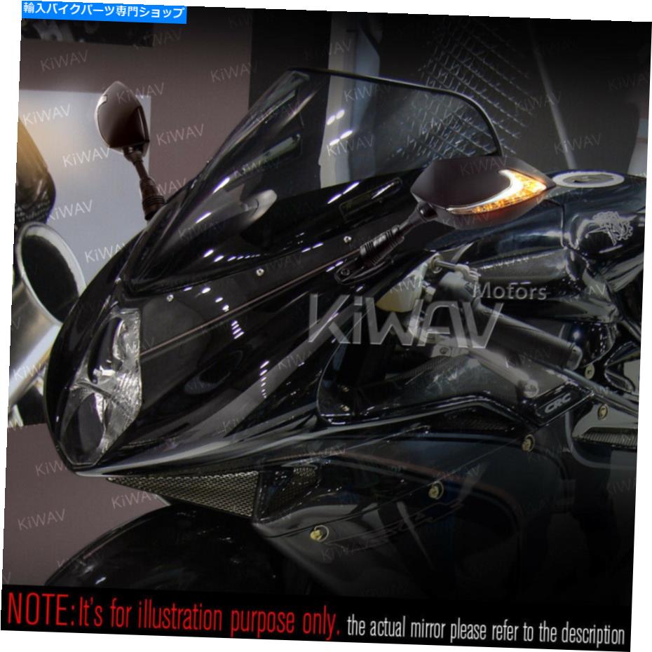 Mirror Kiwavミラールシファーブラック2トーンLEDはDUCATI 1199 PANIGALE S 14 ' KiWAV mirror Lucifer black 2tone LED fits Ducati 1199 Panigale S 14'【並行輸入品】｜Us Custom Parts Shop USDM
