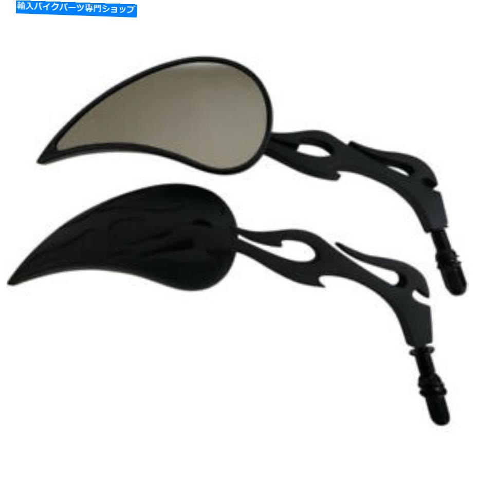 Mirror Rivco Products Flame Billet Mirror - Black | MV325 Rivco Products Flame Billet Mirror - Black | MV325【並行輸入品】