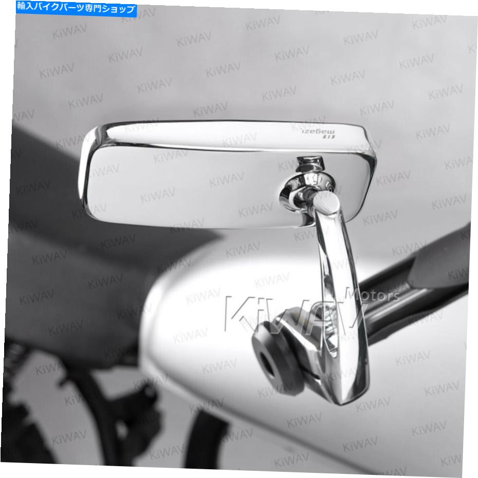 Mirror バーエンドミラークラシックな長方形のクロムカスタムパートはインドのスカウトボバーにフィット Bar end mirror Classic rectangular chrome custom part fits Indian Scout Bobber【並行輸入品】