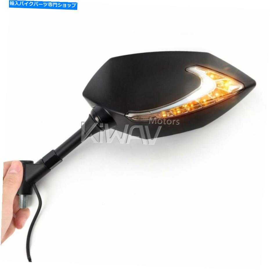 Mirror Kiwav Black Mirrors LuciferデュアルLEDオレンジホワイトフィットハーレーXG500 XG750 KiWAV black mirrors Lucifer dual LED amber white fits Harley XG500 XG750【並行輸入品】｜Us Custom Parts Shop USDM