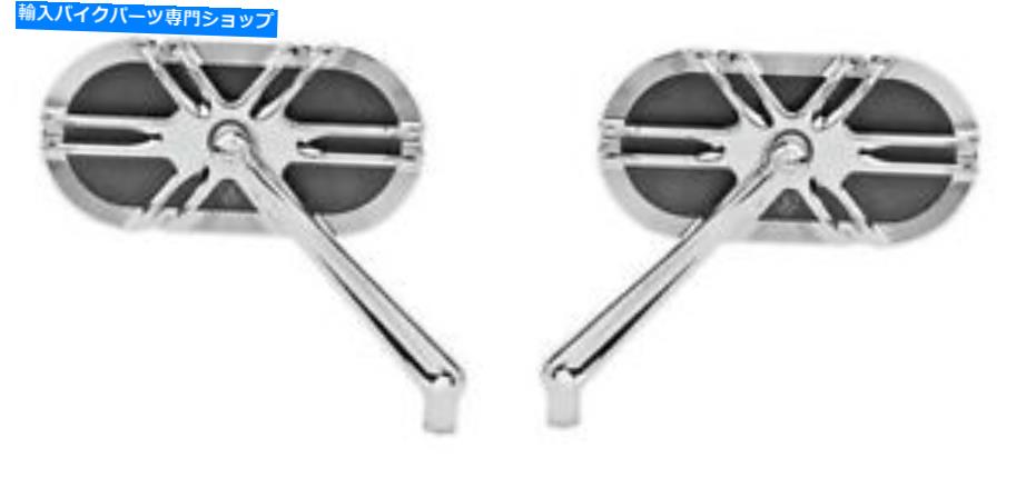Mirror Arlen Ness Deep Cut、Chrome Mirrorsペア - 左右のハーレー - Davidson Arlen Ness Deep Cut, Chrome Mirrors PAIR - Right & Left Harley-Davidson【並行輸入品】