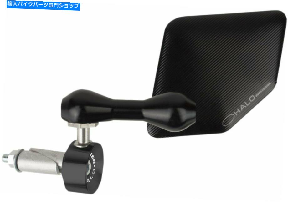 Mirror 駆動ハローステンレススチールバーエンドミラーブラック左側（DHBML-BK） Driven Halo Stainless Steel Bar End Mirror Black Left Side (DHBML-BK)【並行輸入品】