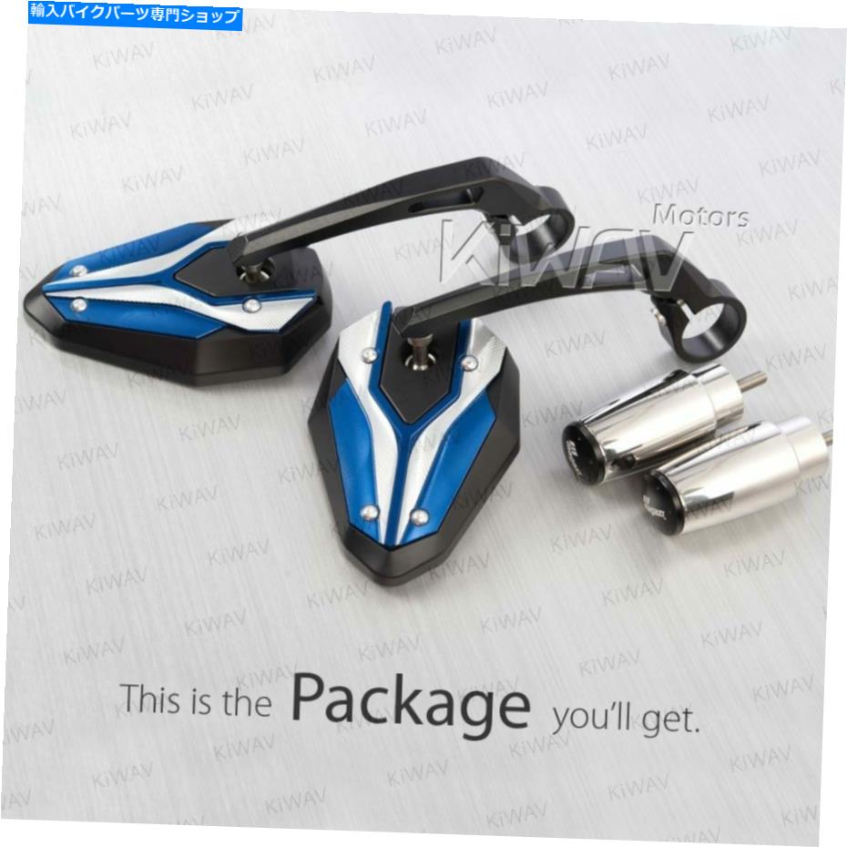 Mirror バーエンドミラーViperiiブラックブルーバーエンド6mmフィットAprilia Scarabeo SR MAX Bar end mirror ViperII black blue heavy bar end 6mm fits Aprilia Scarabeo SR Max【並行輸入品】